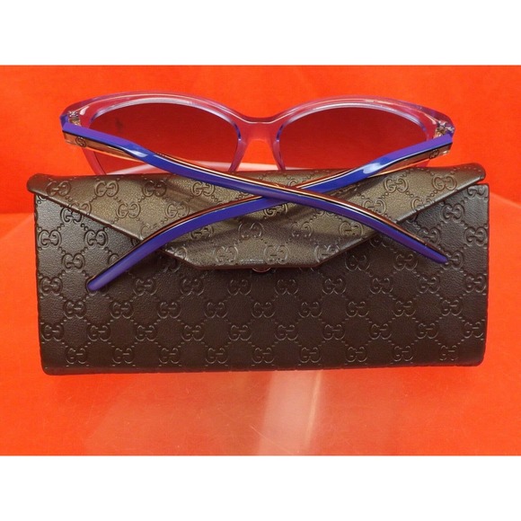NIB GUCCI GG3641/S BLUE CAT EYE INTERLOCKING GG SCRIPT LOGO SUNGLASSES # 343657 main image 4